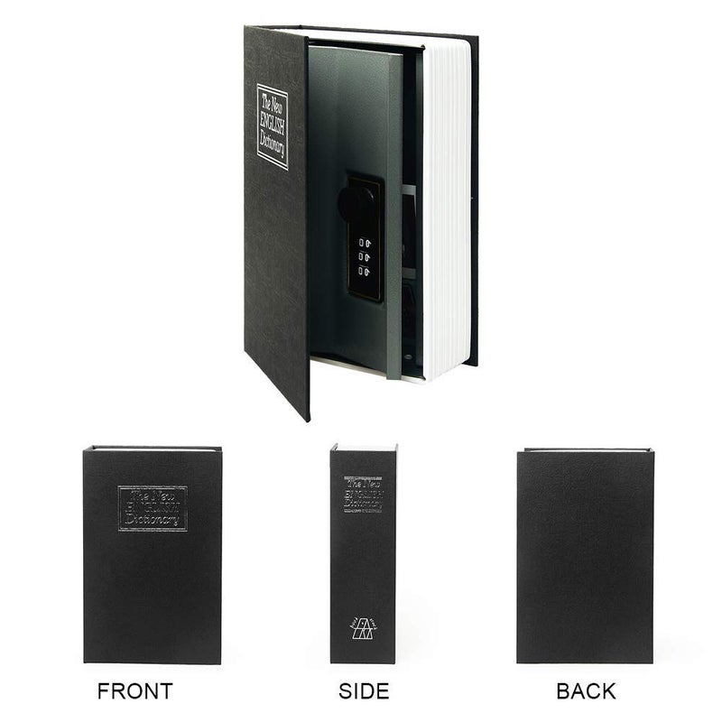 PACOLO Diversion Book Safe Storage Box (9.5"Ã—6"Ã—2.2"), Dictionary Secret Safe Can with Security Combination Lock, Diversion Book Hidden Safe (Black dictionary,Combination) - Image 3